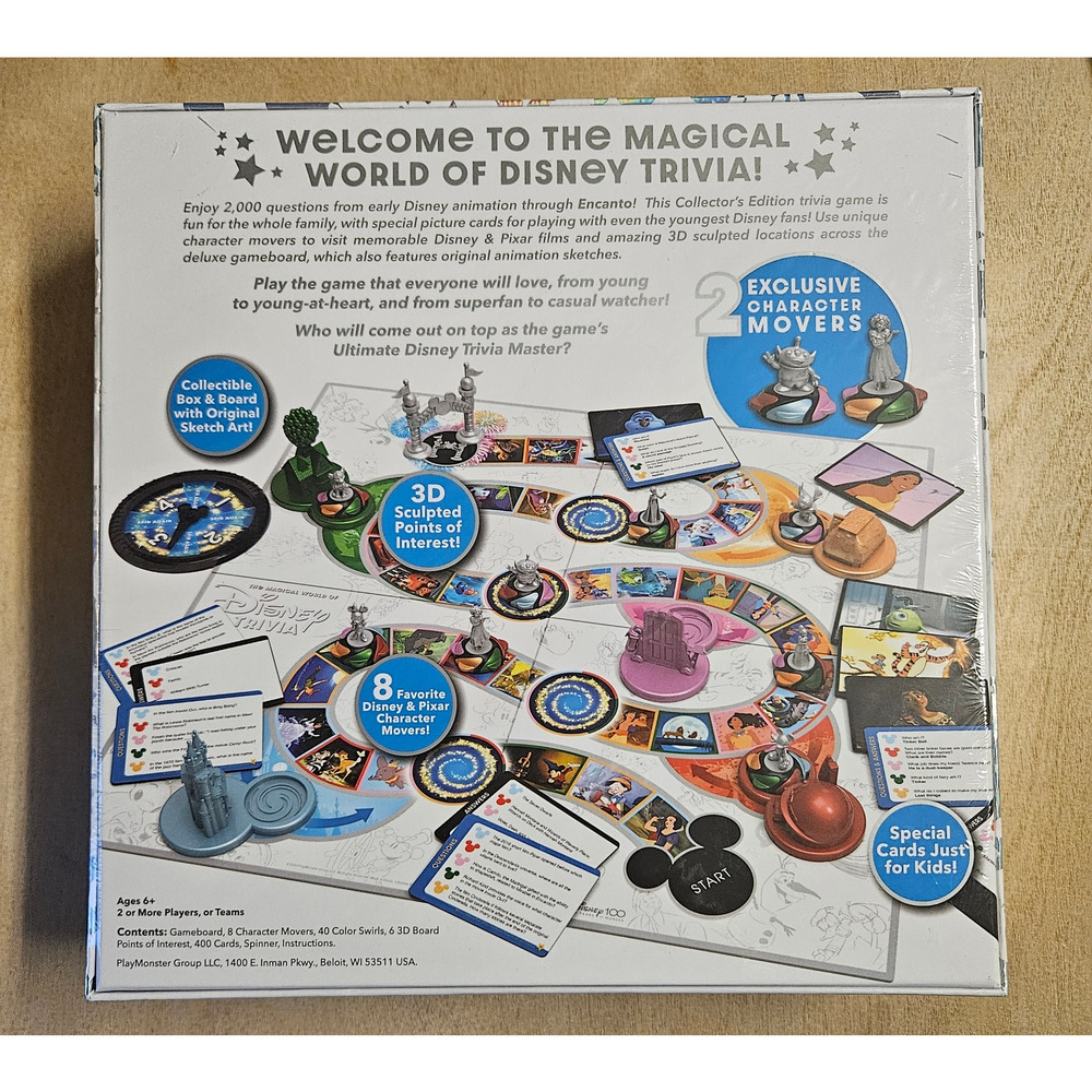 Disney Trivia 100 Years of Wonder Board Game PlayMonster Family Game - Picture 5 of 9